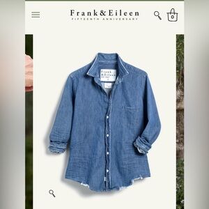 Frank & Eileen Barry Denim Button Up Top